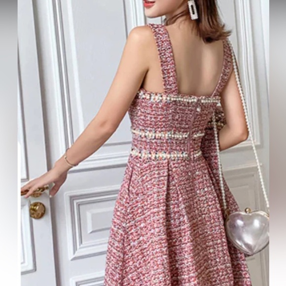 Pink Tweed Dress with Jacket - Picture 5 of 9